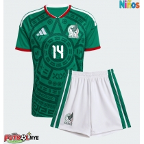 Camiseta México Armando Gonzalez #14 Primera Equipación para niños Mundial 2026 manga corta (+ pantalones cortos)